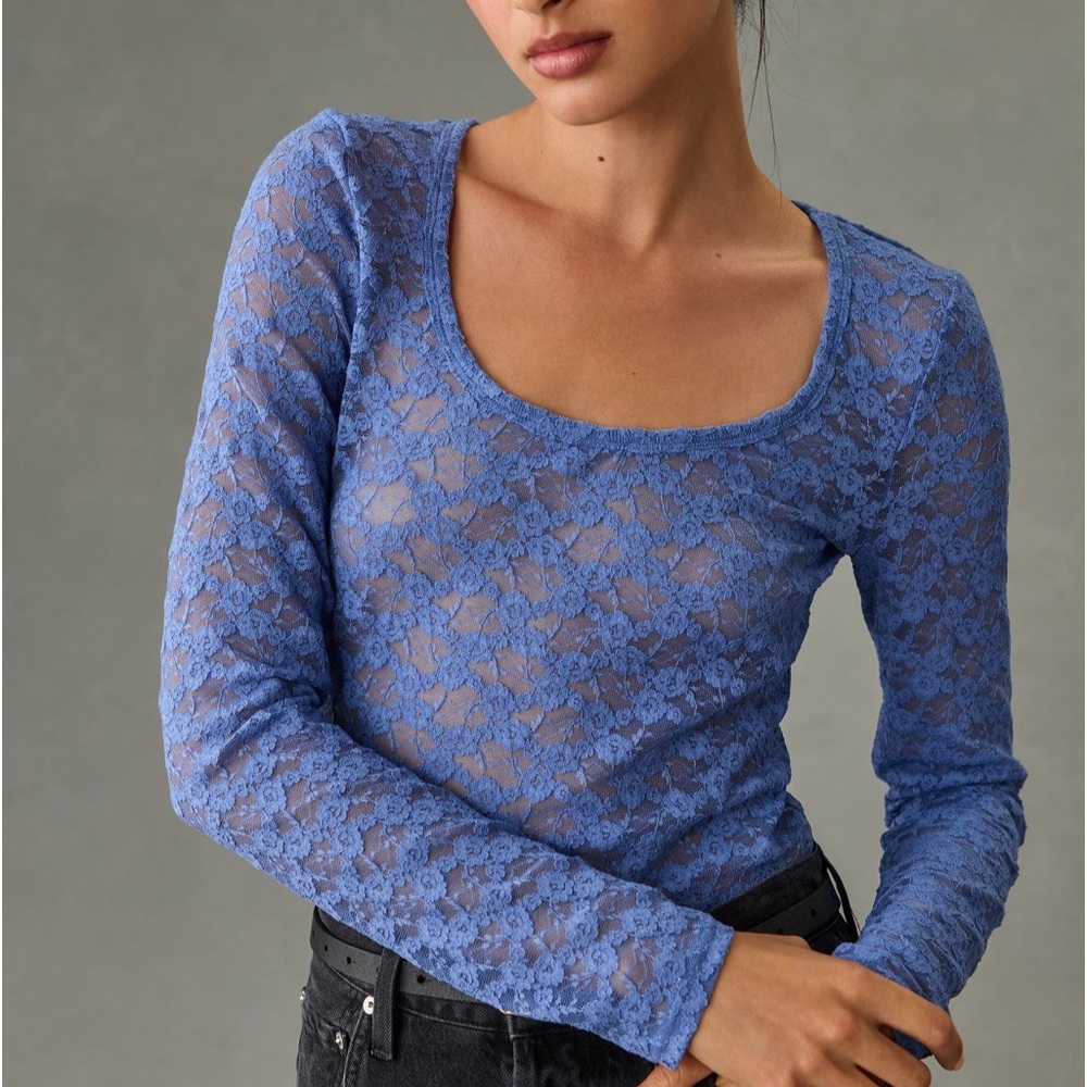 Maeve long sleeve lace layering top